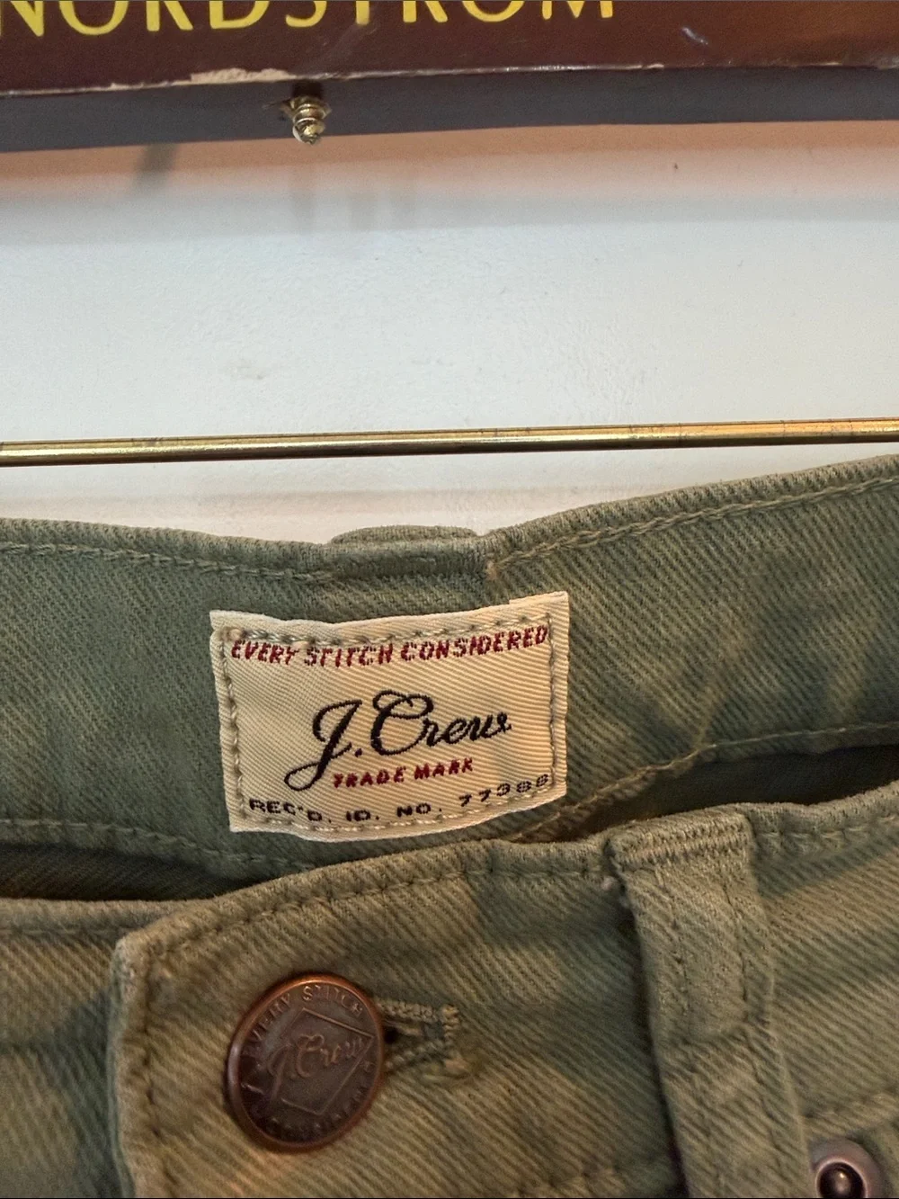 J. Crew 484 slim Jeans in Olive Green
